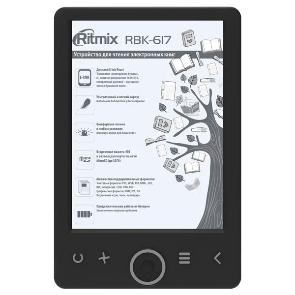 Электронная книга Ritmix RBK-617 черный