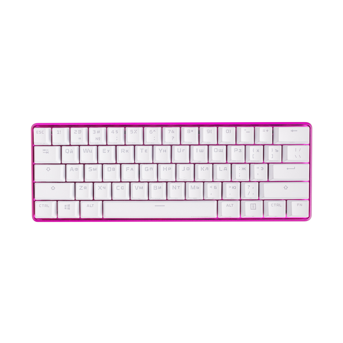 Клавиатура, HyperX, 572Y6AA#ACB, Alloy Origins 60 Pink, Игровая, Механическая, HyperX Red switch, US