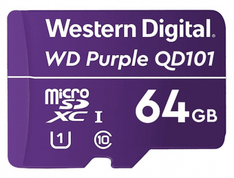 Карта памяти 64GB WD Purple MicroSDHC Class 10 WDD064G1P0C