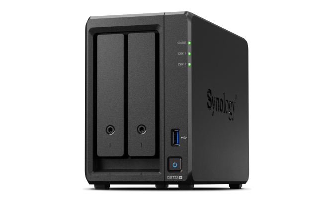 Сетевое оборудование Synology DS723+ Сетевой NAS-сервер, 2 отсека для HDD