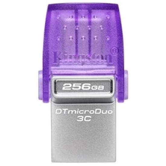 USB Flash Kingston 256 GB, DataTraveler MicroDuo 3C, USB 3.2, Type-C, Violet, DTDUO3CG3/256GB
