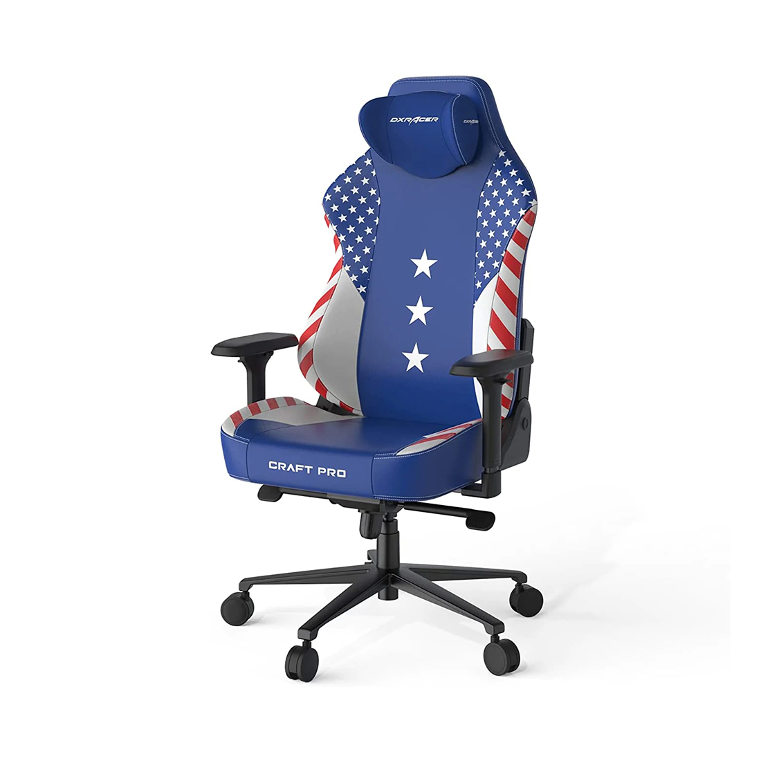 Игровое компьютерное кресло, DX Racer, CRA/PRO/BW/America edition, CRA-PR009-BW-H1, грузоподъемность