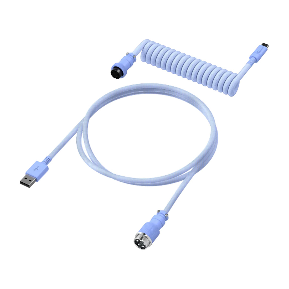 Провод для механической клавиатуры, HyperX, USB-C Coiled Cable, 6J682AA, 5-Pin Aviator Connector, US