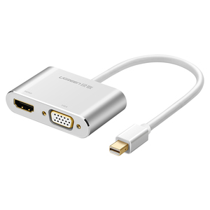 Адаптер UGREEN MD115 Mini DP to HDMI + VGA Converter (Silver)