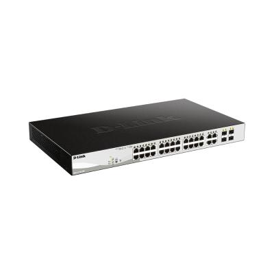 Коммутатор, D-Link, DGS-1210-28P/ME/B2A, Управляемый L2, 24 порта 10/100/1000Base-T, 4 порта 1000Bas