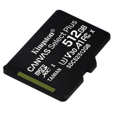 Карта памяти Kingston 512GB microSDXC Canvas Select Plus 100R A1 C10 Single Pack w/o Adapter, SDCS2/