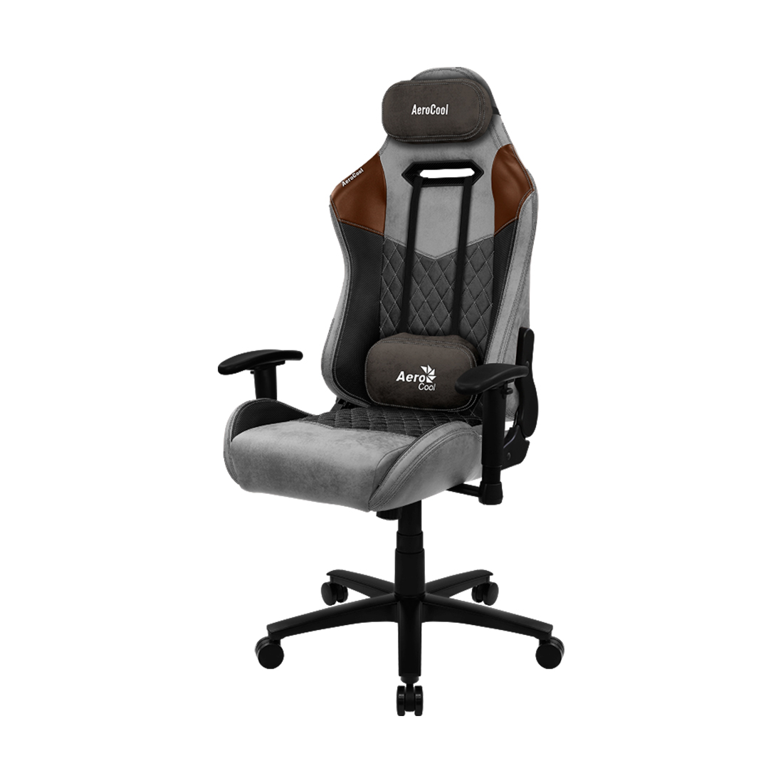 Игровое компьютерное кресло, Aerocool, DUKE Tan Grey, Искусственная кожа AeroSuede, (Ш)69*(Г)70*(В)1