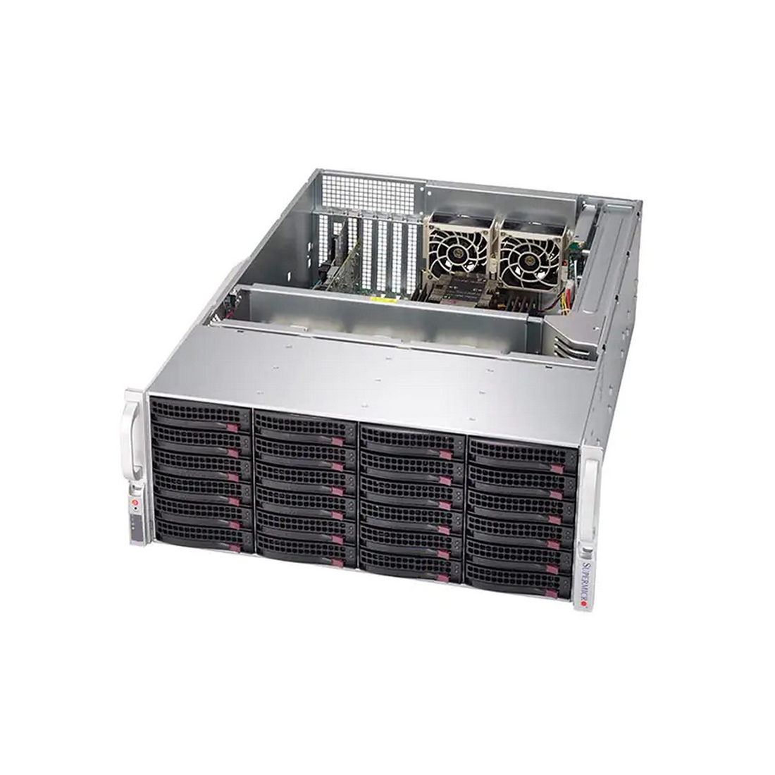 Серверная платформа, SUPERMICRO, SSG-6049P-E1CR24H, 4U, 2x3647, 16xDDR4, 24x3.5" SAS expander, 1200W