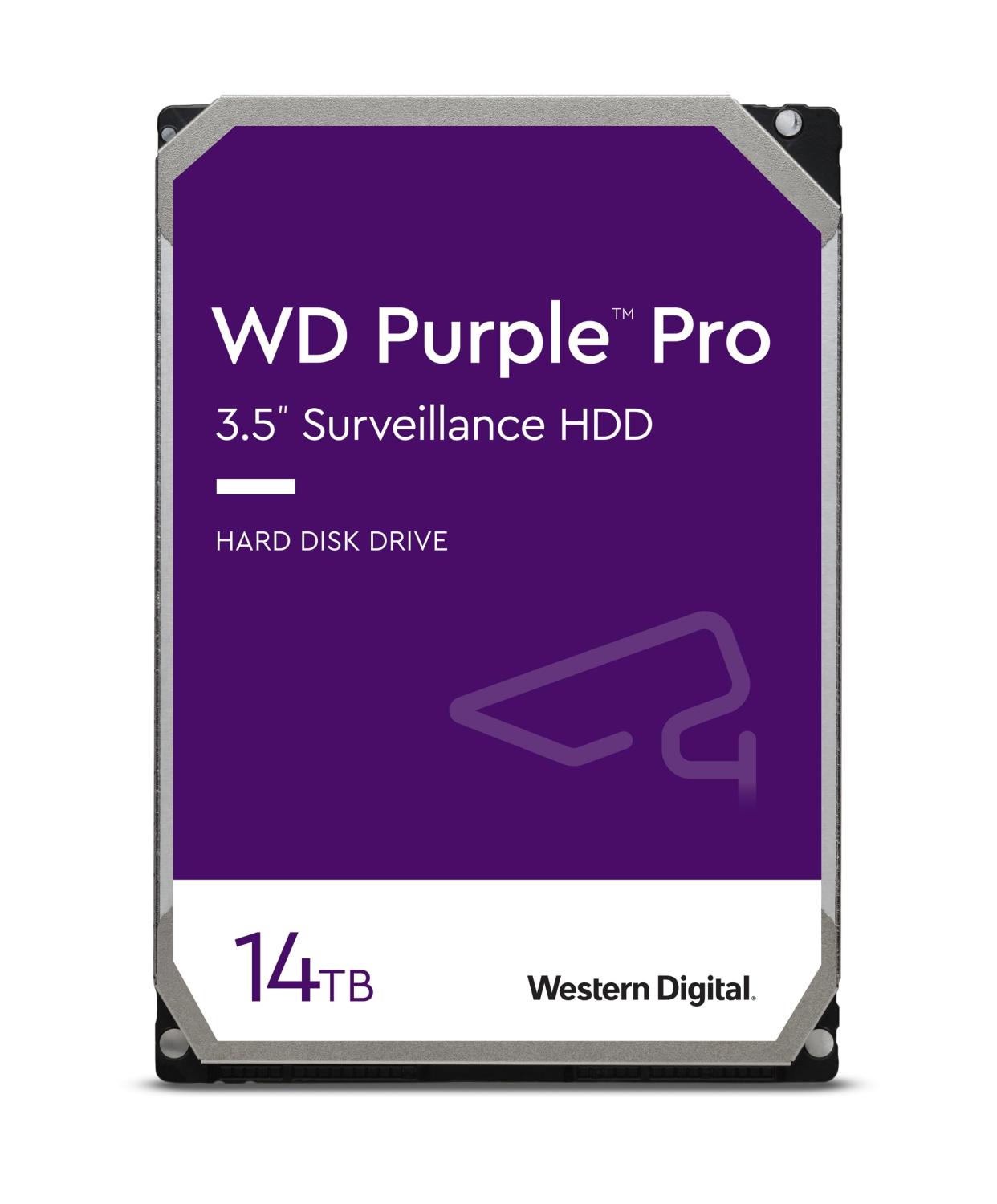 Жесткий диск для видеонаблюдения HDD 14Tb Western Digital Purple SATA 512Mb 3,5" 7200 rpm WD141PURP
