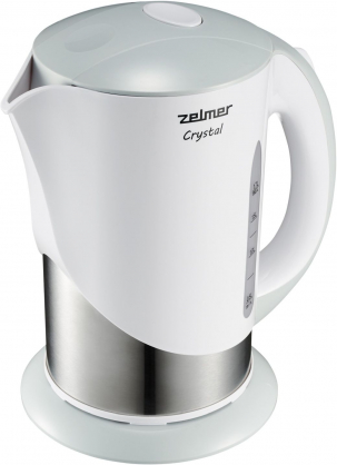 Электрический чайник Zelmer ZCK7630S цвет Белый/Серый срок гарантии 2 года