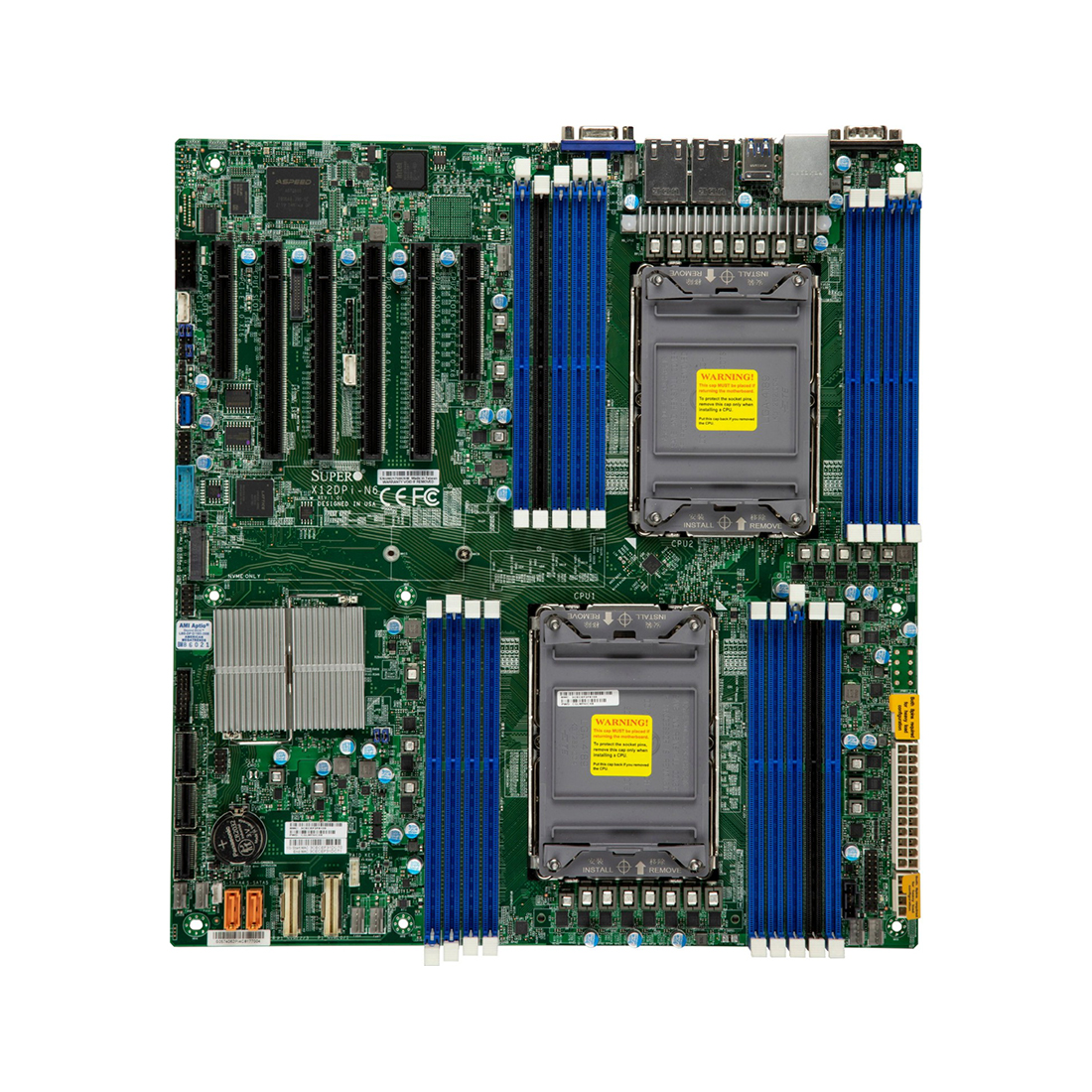Материнская плата сервера, Supermicro, MBD-X12DPI-N6-B, 2xLGA4689. 18DIMM