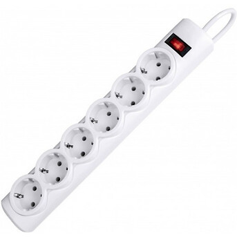 Сетевой фильтр Defender DFS 151 Белый 6 розеток, 1.8 м (защита от ВЧ и импульсных помех)