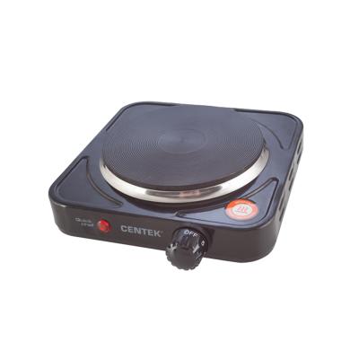 Плитка электрическая, Centek, CT-1506, 1конф ЧУГУН 155мм, 1000Вт, Индикатор работы, Black