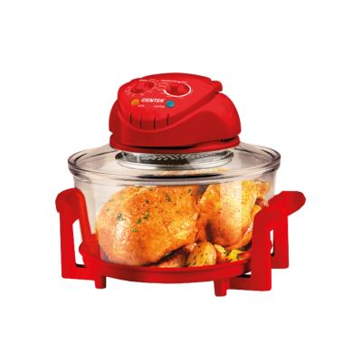 Аэрогриль, Centek, CT-1456, <12+5л>, 1400Вт, Таймер 90 мин, Max 250°, 2 решетки, Красный
