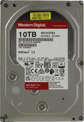 Жесткий диск для NAS систем HDD 10Tb Western Digital RED Plus SATA6Gb/s 3.5" 256Mb 7200rpm WD101EFBX
