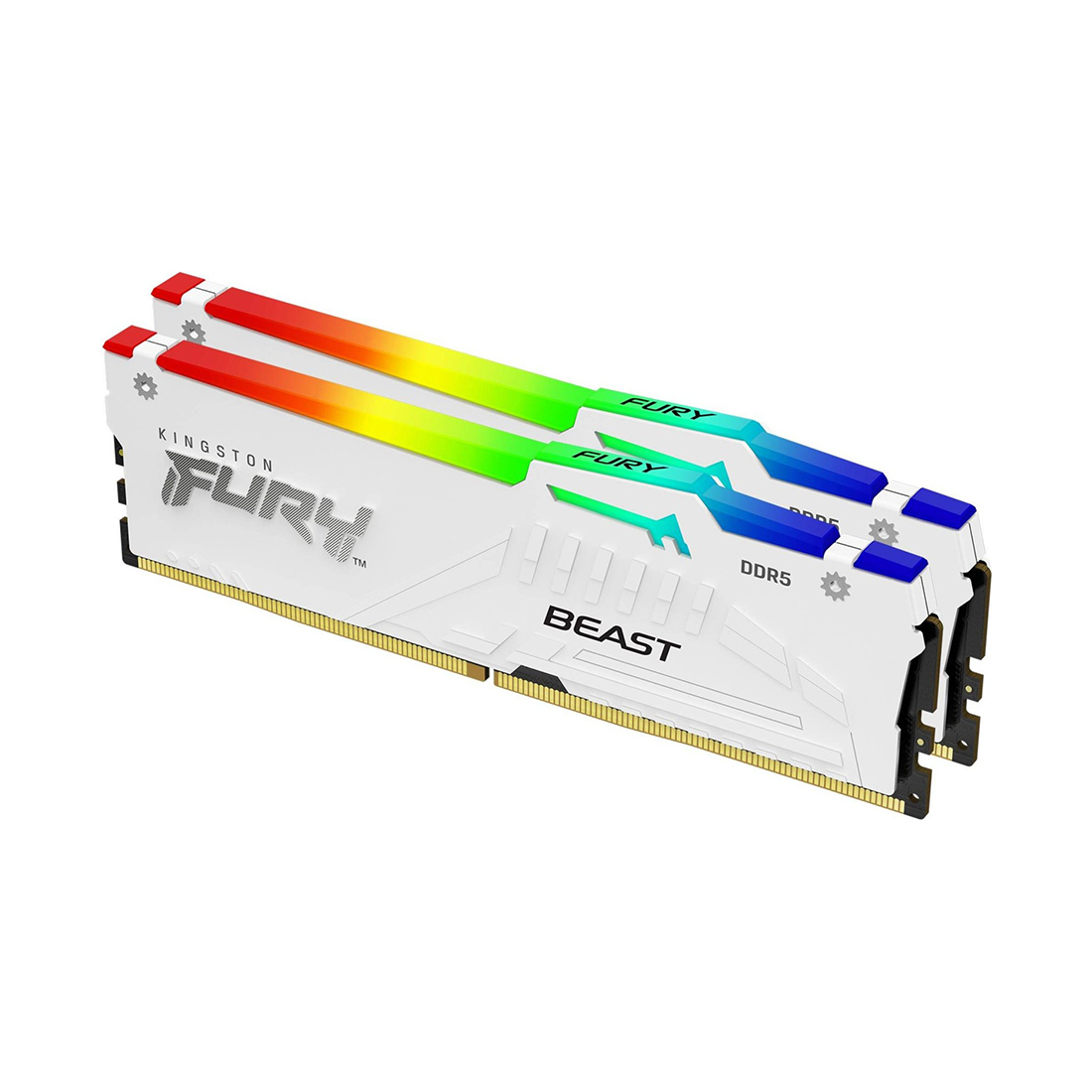 Комплект модулей памяти, Kingston, FURY Beast White RGB XMP KF552C40BWAK2-32 (Kit 2x16GB), DDR5, 32G