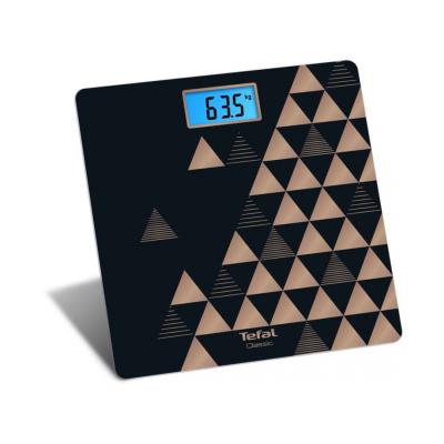 Напольные весы, TEFAL, PP1540V0, Стекло, Максимальный вес 160 кг, Шаг 100г, Черный и медный