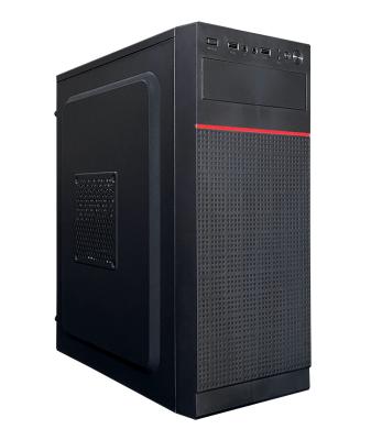 Корпус JM 032, mITX, mATX, ATX, USB2.0x2, 3,5"x2 2,5"x3, БП 400W, Черный