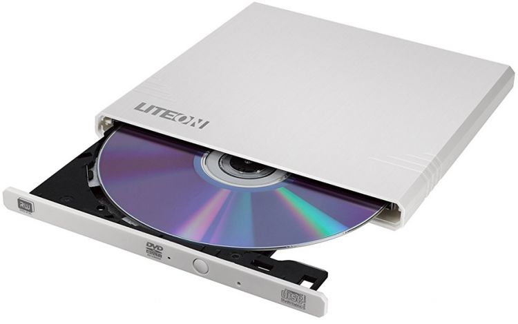 Внешний привод LiteOn DVD-RW eBAU108-21 Slim USB 24x-8x Белый Box