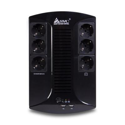 UPS, SVC, U-650-L, USB, Мощность 650ВА/390Вт, Диапазон работы AVR: 145-290В, Бат.: 12В/7 Ач х 1 шт..