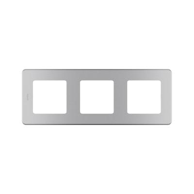 Рамка декоративная универсальная Legrand 673952 Inspiria 3 поста алюминий