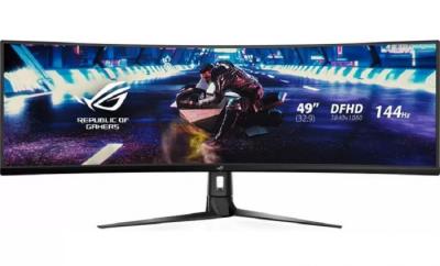 Монитор ASUS XG49VQ VA,49",32:9 UHD(3840x1080x144 Hz),400cd/m2,HDR 400,3000:1,178/178,4ms,Spks 5W,DP