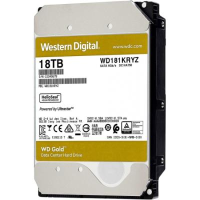 Жесткий диск повышенной надежности HDD 18Tb Western Digital GOLD SATA3 3,5" 7200rpm 512Mb WD181KRYZ