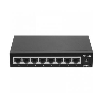 Коммутатор, BDCOM, S1508D, Неуправляемый, 8 портов 10/100/1000M RJ45, Без вентилятора, Металлический