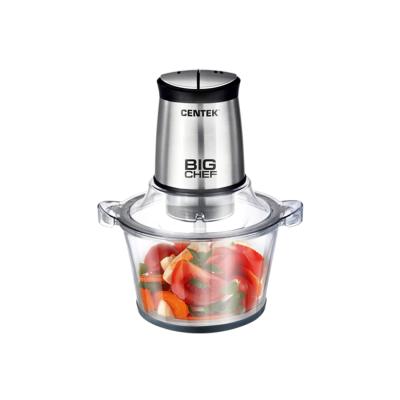 Чоппер, Centek, CT-1394, <600Вт>, 2 скорости, Стеклянная чаша, 1,5л, Разборные ножи, Сталь