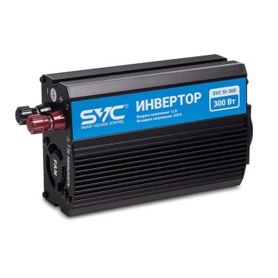 Инвертор, SVC, SI-300, Мощность 300ВА/300Вт, Вход 12В/Выход 210-240В, 1 вых.: Shuko CEE7, USB-порт 2
