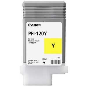 Картридж Canon PFI-120Y (yellow), 130 мл для TM-200/205/300/305