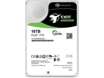 Корпоративный жесткий диск 16Tb Seagate EXOS X18 SATA3 3.5" 256Mb 7200rpm ST16000NM000J