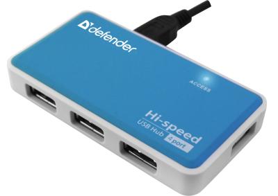 4-портовый мини-разветвитель USB 2.0 Defender Quadro Power (БП в комплекте) 4-портовый мини-разветвитель USB 2.0 Defender Quadro Power (БП в комплекте)