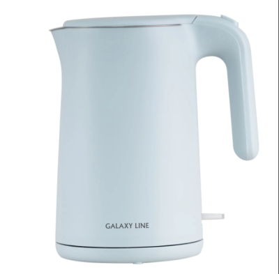 Чайник электрический с двойными стенками GALAXY LINE GL0327, 1800Вт, Объем 1,5 л, 220В/50Гц Небесный