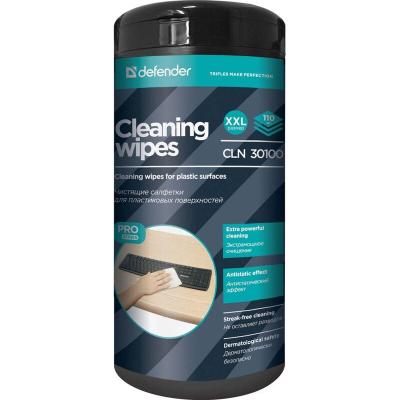 Универсальные чистящие салфетки для поверхностей Defender CLN 30100 Pro, в тубе 110шт