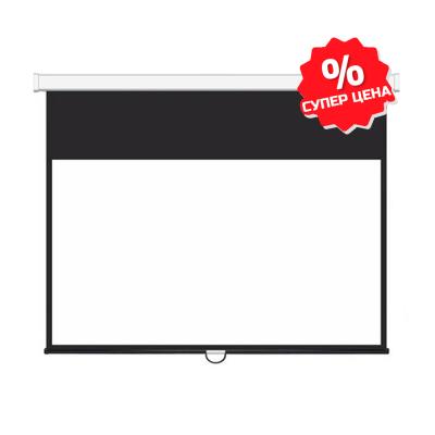 Экран механический, Deluxe, DLS-M229-185W, Настенный/потолочный, Рабочая поверхность 221х125 см., 16
