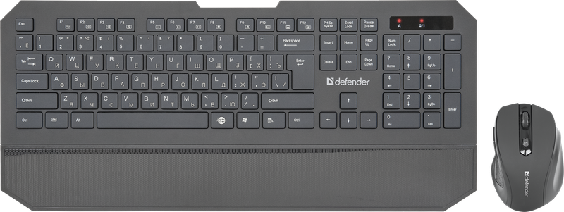 Комплект беспроводной клавиатура+мышь Defender Berkeley C-925 RU,черный