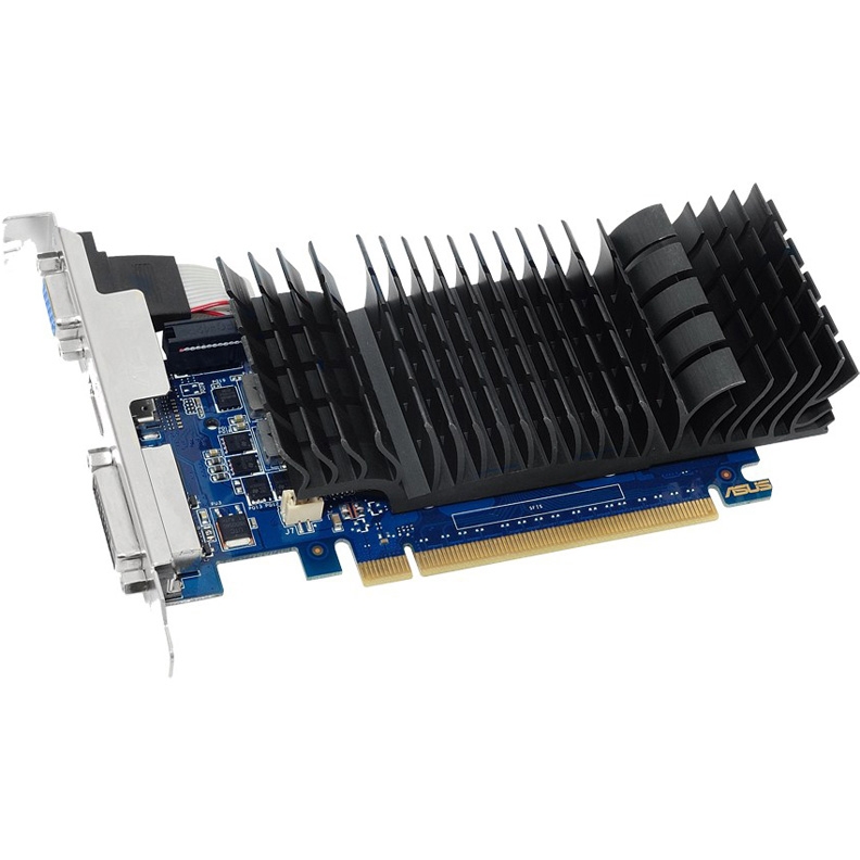 Видеокарта ASUS GeForce GT730 2Gb 64bit GDDR5 902/1605 DVI HDMI HDCP PCI-E GT730-SL-2GD5-BRK
